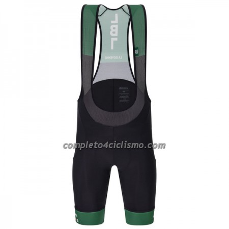 Pantaloncino con bretelle Santini 2023 Liege Bastogne Liege Nero
